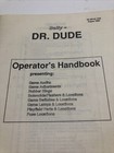 Bally Dr  Dude Pinball Machine Game Manual Operators Handbook Midway Mfg  Co 