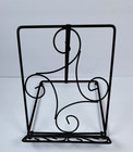 Vintage Black Wrought Iron Book Holder Euc