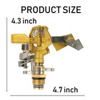 Brass Impact Sprinkler Heads  2 Pack  Adjustable 360   Coverage For Lawn