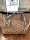 Coach City Zip Tote Signature 5696 - Khaki New With Tag