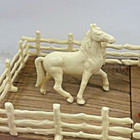 Marx Style Plastic Farm Animals Playset Lot 21 Total Pieces Mcm Lot Vintage