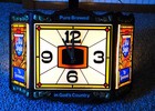 1976 Old Style Beer Faux Stained Glass Clock Sign Nos Simply The Best Must See  