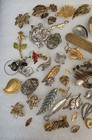 Vintage All Figural Leaves Charms Single Earrings Brooch Crafts Jewelry Lot