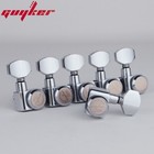 1 Set Guyker 6 In-line Machine Heads No Screws Locking Tuning Key Pegs Chrome