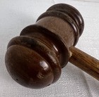 Vtg Solid Wood Gavel Hammer Mini Judge Gavel Auction Court Mallet