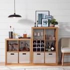 Better Homes   Gardens 6 Cube Storage Organizer     Light Honey Bookshelf