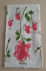 Vera Neumann Tea Dish Towel Vintage Pink Roses Linen Nwot
