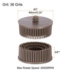 5pcs Bristle Disc 2  36 Grit Abrasive Coating Removal Disc For Metal  Brown