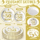 60 Pcs 50th Wedding Anniversary Plates Wedding Anniversary Party Decoration G   