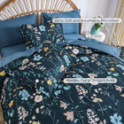 King Comforter Set Teal Blue Floral 7 Piece Bed In A Bag Sheets Shams