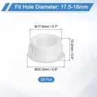 28pcs 18mm 23 32   Flush Type Panel Round Snap In Fastener  White