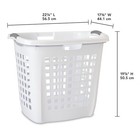 Sterilite Ultra Easy Carry Dirty Clothes Laundry Basket Hamper  White  12 Pack 