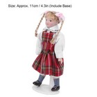 1 12 Scale Victorian Dollhouse Miniature Porcelain Girl Long Braids Red Dress