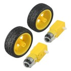 Robotics Motor Kit Plastic Tires And Gear Motors For Diy For Arduino Cars