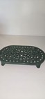 Green Cast Iron Trivet Green Vintage