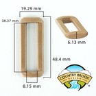 Country Brook Design   1 1 2in Coyote Tan Plastic Rectangle Ring Closeout 50 Pack