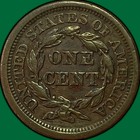 1853 Braided Hair Large Cent Almost Uncirculated Au Coin  50480