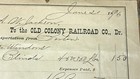 1890 Old Colony Railroad Co  Bill Of Lading From Boston Signed
