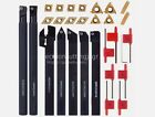 21pcs 1 2  12mm Shank Indexable Carbide Lathe Turning Insert Tool Holder Bit Set