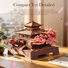 Rowood 3d Wooden Puzzle Japanese Sakura Pavilion Model Kits To Build Toy Gift