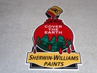 Vintage Sherwin Williams Paints Cover The Earth 1  Metal Gasoline Oil Sign Paint