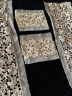 Exceptional Antique French Edwardian Silk Velvet Beaded Lace Dress Panels Cuffs