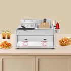 Countertop Gas Deep Fryer Propane Gas Stainless Steel Outdoor Use Round 2 Burner