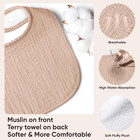 100  Cotton Muslin Baby Bibs 10-pack Baby Drool Bibs For Unisex Baby Toddlers In