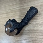 Vintage Glass Ball Cast Iron Eagle Claw Table Leg Ends Feet 5   