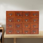 16 Drawers  Vintage Tabletop Library Card Catalog Cabinet Apothecary Storage Box