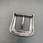 Vintage Western Style Belt Buckle Silver Tone Engraved Scroll 1 5  Rodeo Cowboy