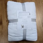 Pottery Barn Kids European Linen Ruffle Baby Toddler Quilt   White