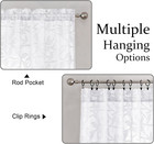Ovzme Anji Bird White Sheer Curtains 45 Inches Long 2 Panels Set For Small Windo