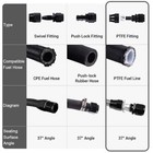 Black Nylon Ptfe Fuel Line Hose Fittings Kit 6an 8an 10an E85 Braided 10ft 20ft