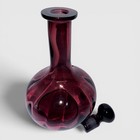 Antique Amethyst Glass Cruet - Pretty Reverse Panel Optic With Stopper