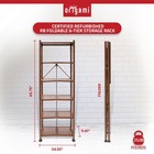Origami Rb Foldable 6 Tier Rack With Wheels Tall slim Model  Bronze  Refurbished
