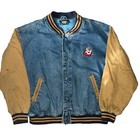 Vintage Tony The Tiger Kellogg s Snap Button Denim Bomber Jacket Size Xl  read 