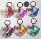 Wholesale Lot Of 12 24-- animal  Painted 1 5  2   Long  Crystal Clear Keychain