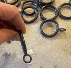 30 New Antique Drapery Rod Co  Black Curtain Rings 2  Welded Smaller Ring  Nip
