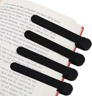 4pcs Silicone Bookmarks For Book Lovers Women Men Girls  Black Automatic Book   