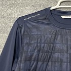 Peter Millar Navy Bond Elite Brushstroke Camo Crewneck Mf23ez47a Mens Large