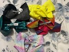 Jojo Siwa Large Hair Bows - Lot Of 5 Rainbow  Yellow  Black  Mermaid  Unicorn