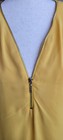 Tahari Bright Yellow Zip Front Long Sleeve Blouse Size Small Elastic Cuffs Lined