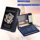 Herain Passport Holder Wallet Cover Case For Men Women Family  Metal Us Badge Pa