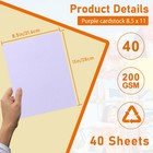 Light Purple Cardstock 40 Sheets  75lb Paper  Wedding Invitations  Cards