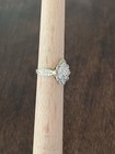 10k Yellow Gold Diamond Cluster Engagement Ring Women   s Size 7