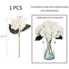 6 Pcs Artificial Silk Hydrangea Flowers  Bouquet Arrangement White pink green