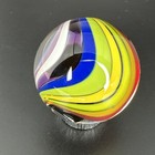 Contemporary Handmade Art Glass Marble 1 22  Fun Color Swirls  Lamp Work Mib