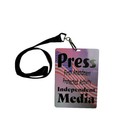 Press Pass American Flag Patriotic Pvc Id Card On Lanyard