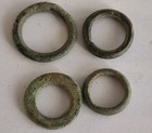 Lot Of 4 Ancient Celtic Bronze Rings  Ancient Currency 800-500 B c 